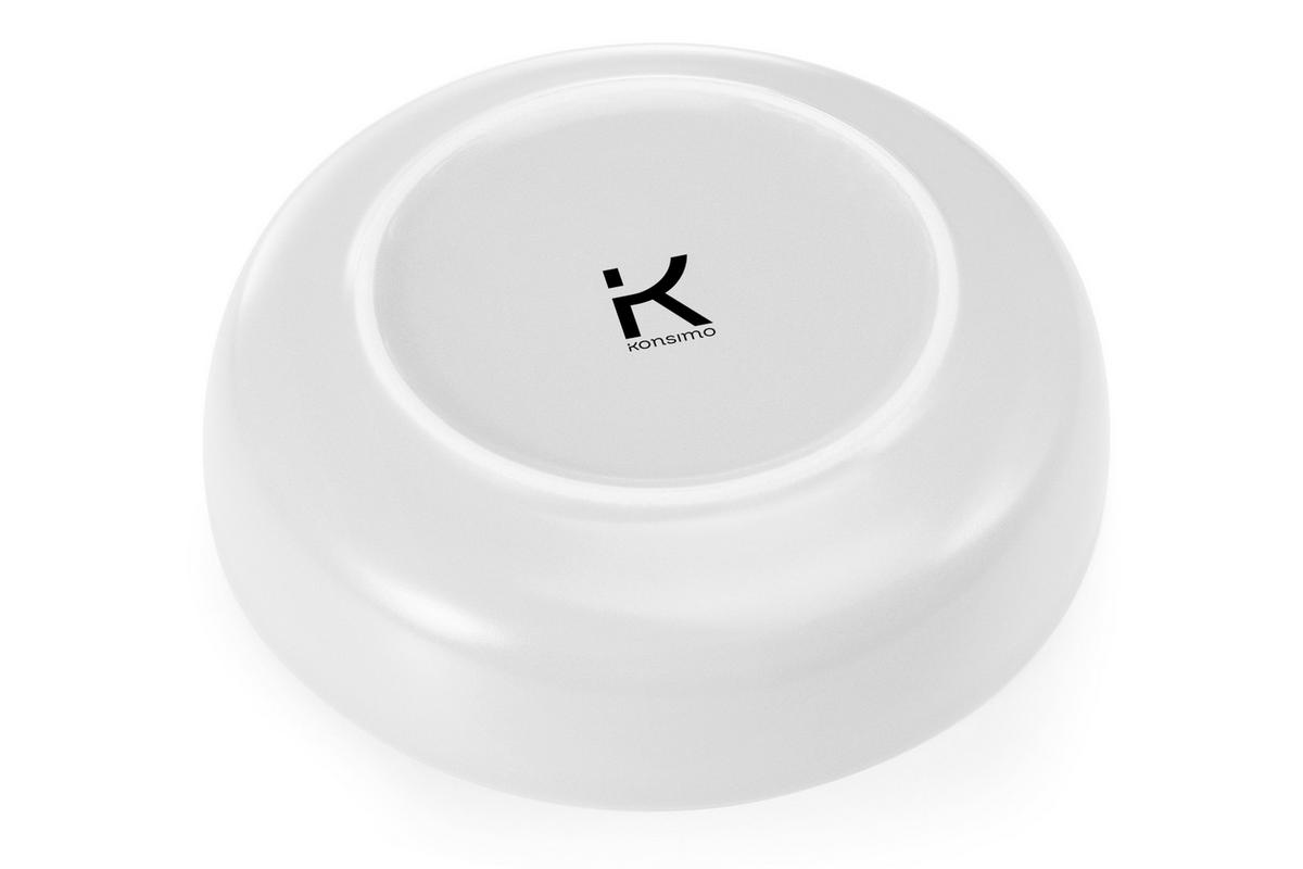 TELLER-SET VICTO 6-tlg Suppenteller - Weiß, Keramik (18cm) - KONSIMO®