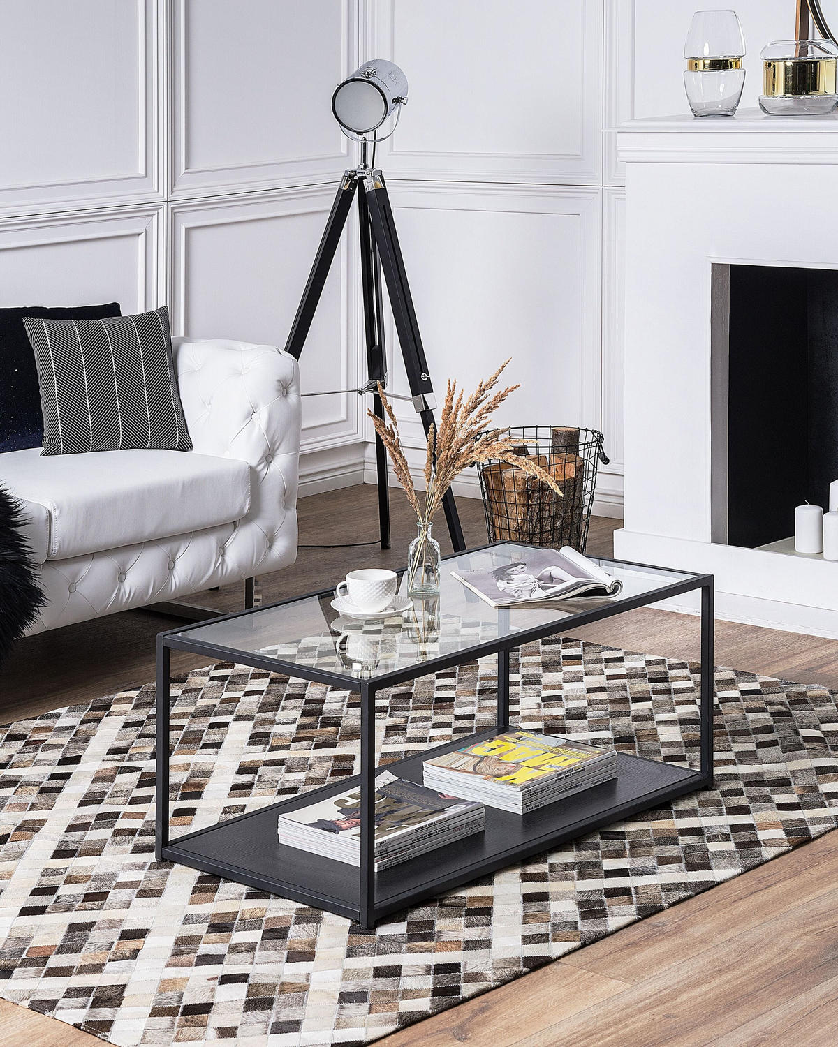 KURZFLOR-TEPPICH Akdere 200/140 cm - Braun, Fell (140/200cm) - Beliani