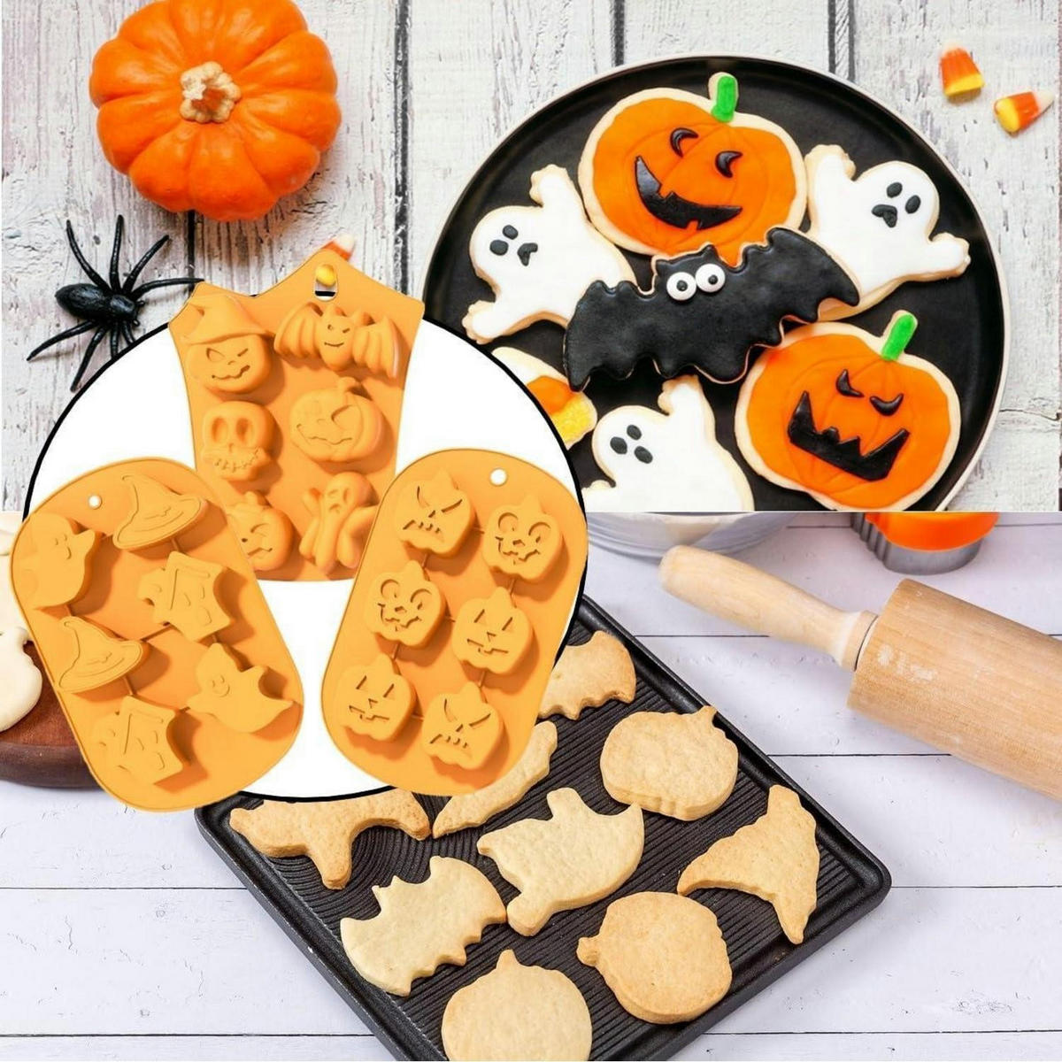 BACKFORM Set Halloween 3-teilig - Orange, Kunststoff