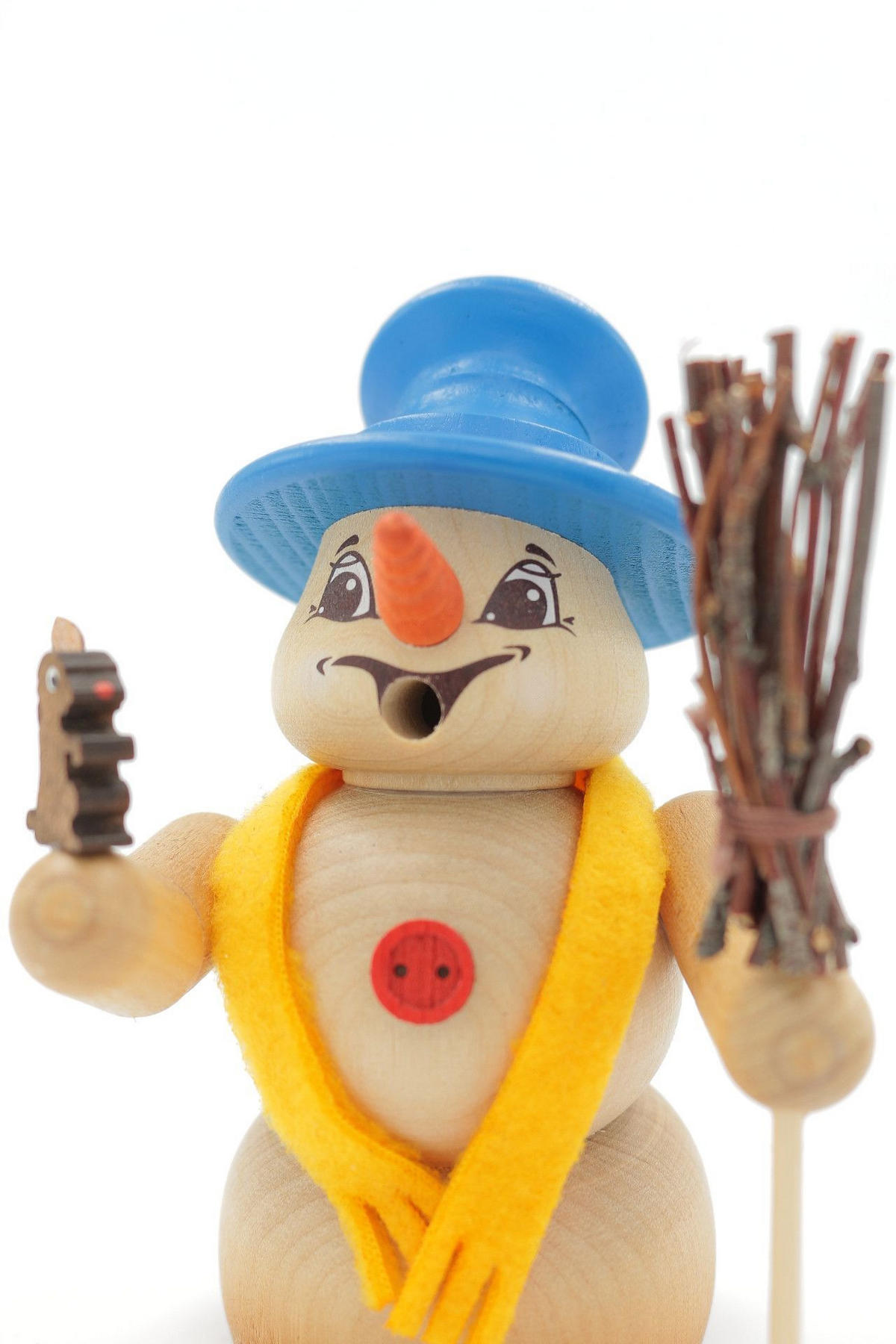 RAUCHFIGUR Scheemann Natur mit Hase 13 cm - Multicolor, Holz (10/13/0.1cm)