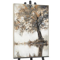 GEMÄLDE Lyrischer Baum Schattenfugenrahmen Beige 180x120 cm - Beige, Holz (180/120cm) - YS-art gallery