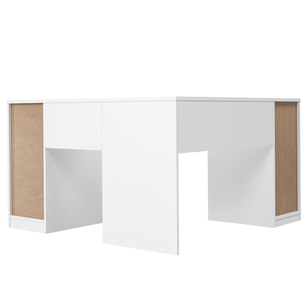 ECKSCHREIBTISCH - Weiß - Weiß, Holzwerkstoff (125/125/75cm) - home24