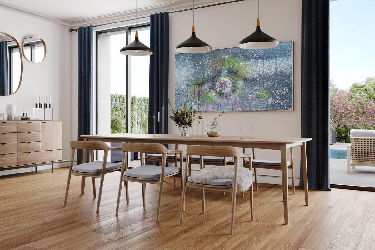 ÖLGEMÄLDE XXL Grün 200/100 cm - Grün, Holz/Textil (6.68/100cm) - KUNSTLOFT