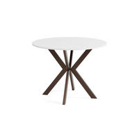 ESSTISCH EVO - Weiß/Braun, Holzwerkstoff/Metall (90/90/76cm) - Meblini
