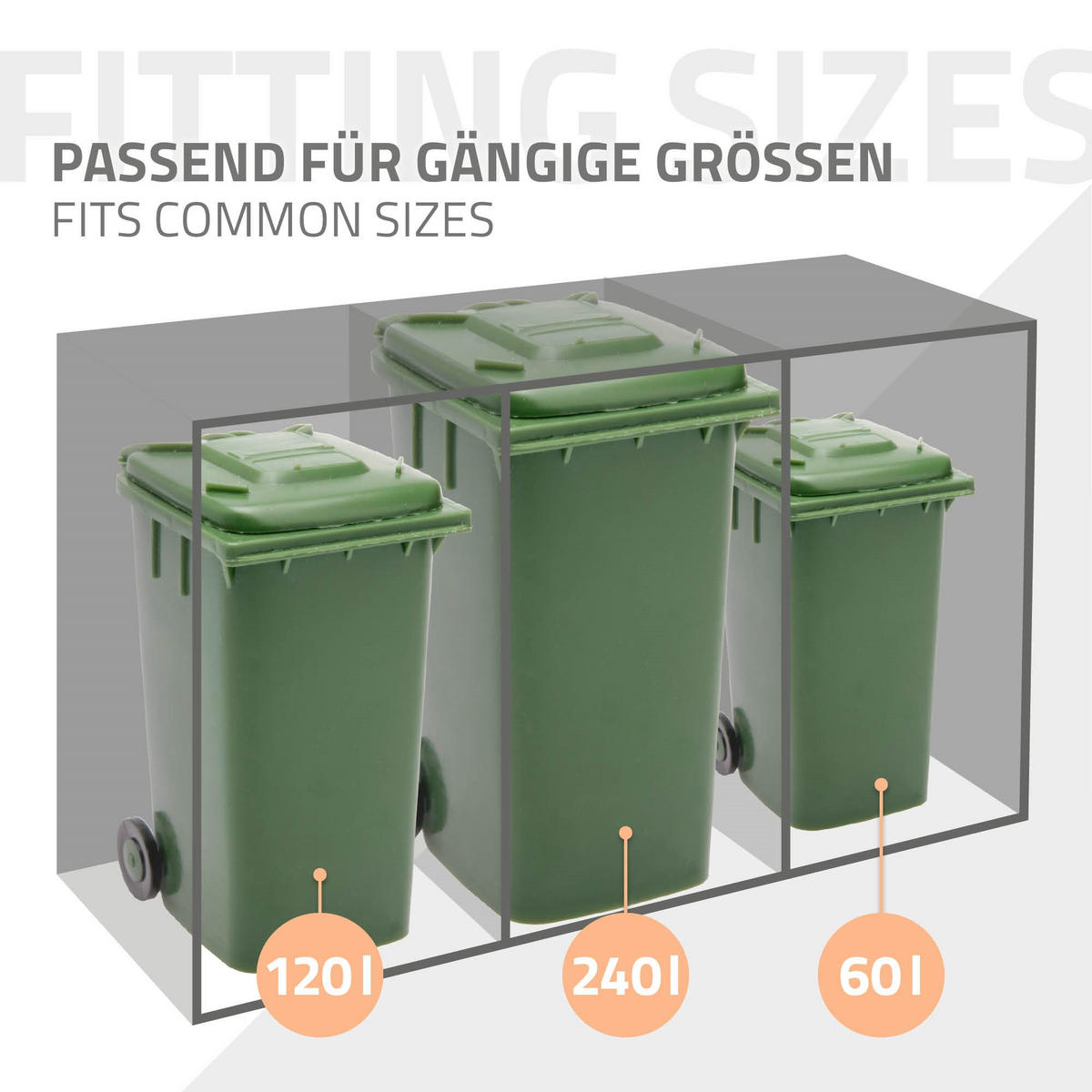 MÜLLTONNENBOX 3er Anthrazit - Anthrazit, Metall (80/116.3/200cm) - ML-DESIGN