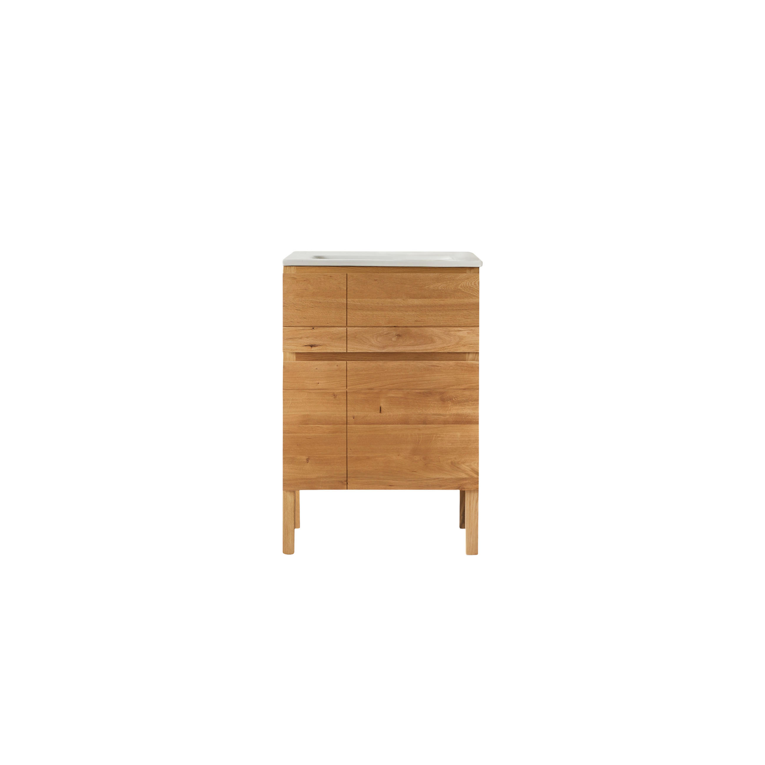 Tikamoon Waschtischunterschrank Natur 62x90x45 cm