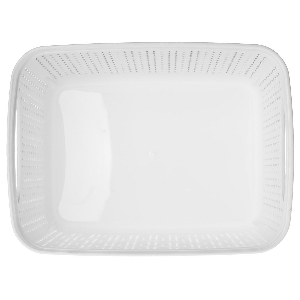 PLASTIKKORB 3,3 l, weiß - Weiß, Kunststoff (14/19cm) - KADAX