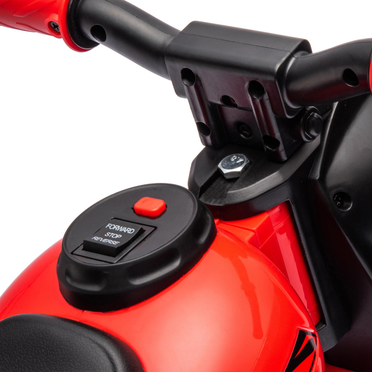 ELEKTRO-MOTORRAD DE-06159 6V mit Musik und Blasen Blau - Rot, Kunststoff/Metall (80/36/43.5cm) - ComfortXL
