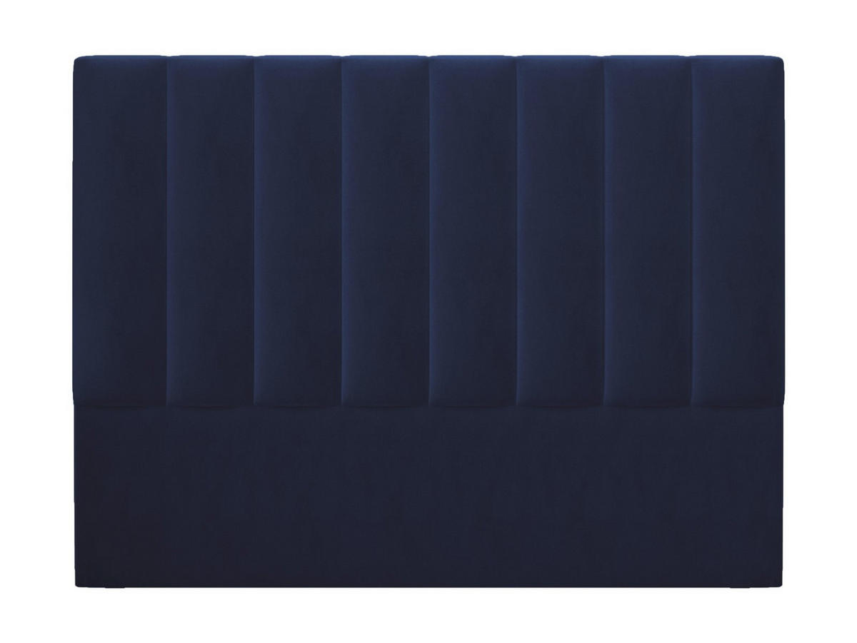 KOPFTEIL Marl aus Samt königsblau 160x120cm - Blau, Textil (8/120/160cm) - Micadoni