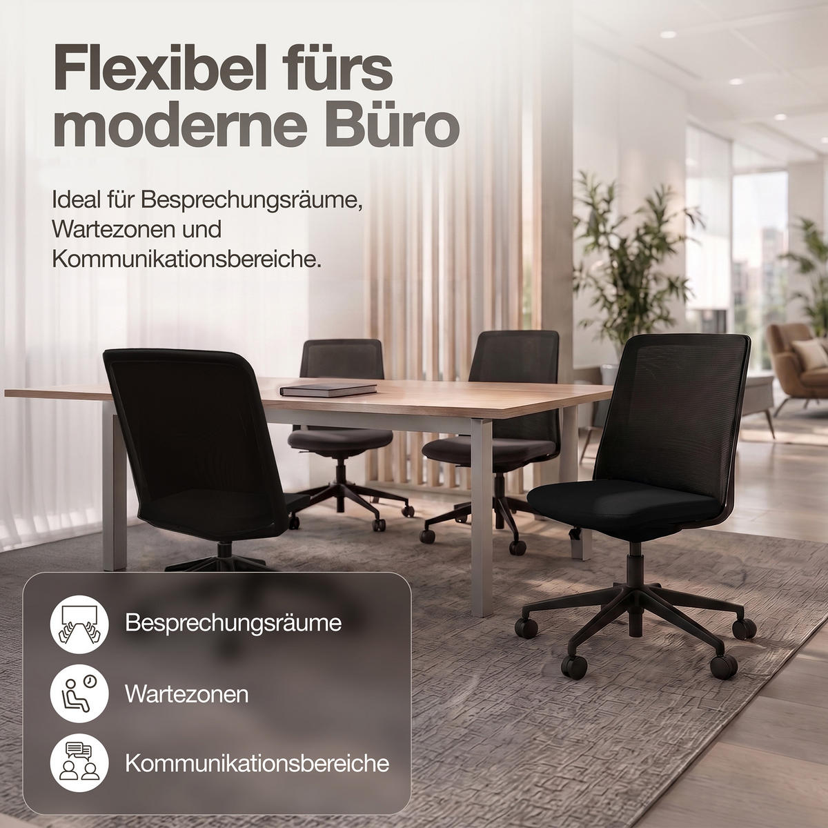 DREHSTUHL Bürostuhl Alassio / Schwarz - Schwarz, Textil (56/87/45cm) - ASSMANN
