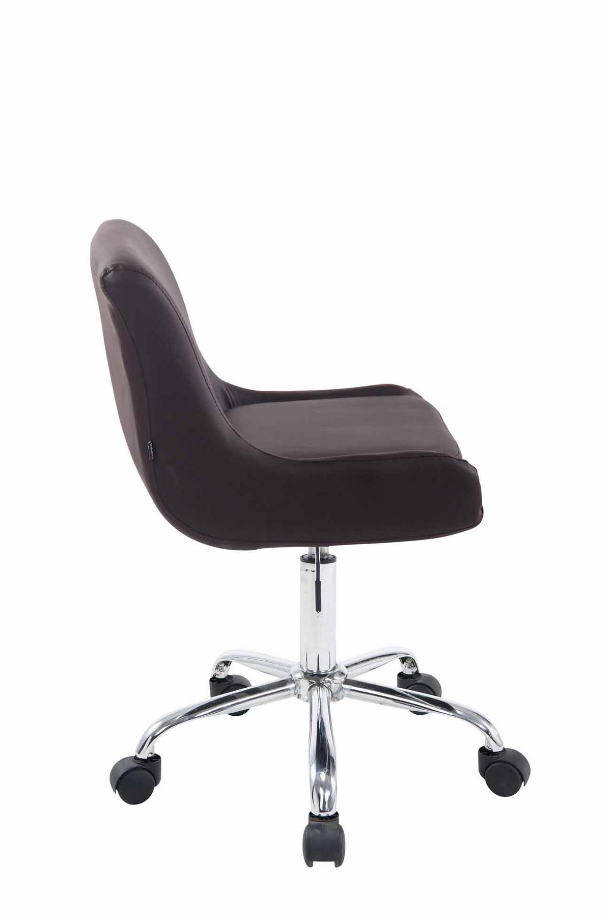 HOCKER Lederlook braun - Chromfarben/Braun, Textil/Metall (43/76/50cm) - CLP