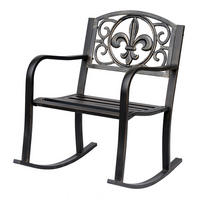 SCHAUKELSTUHL, Metall, Bronze, B60 x T73 x H85cm - Bronzefarben, Metall (73/85/60cm) - Outsunny