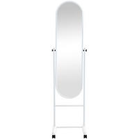 STANDSPIEGEL Milano Metall Weiß Mobiler Ganzkörperspiegel - Weiß, Metall (40/155/42cm) - DELUKE