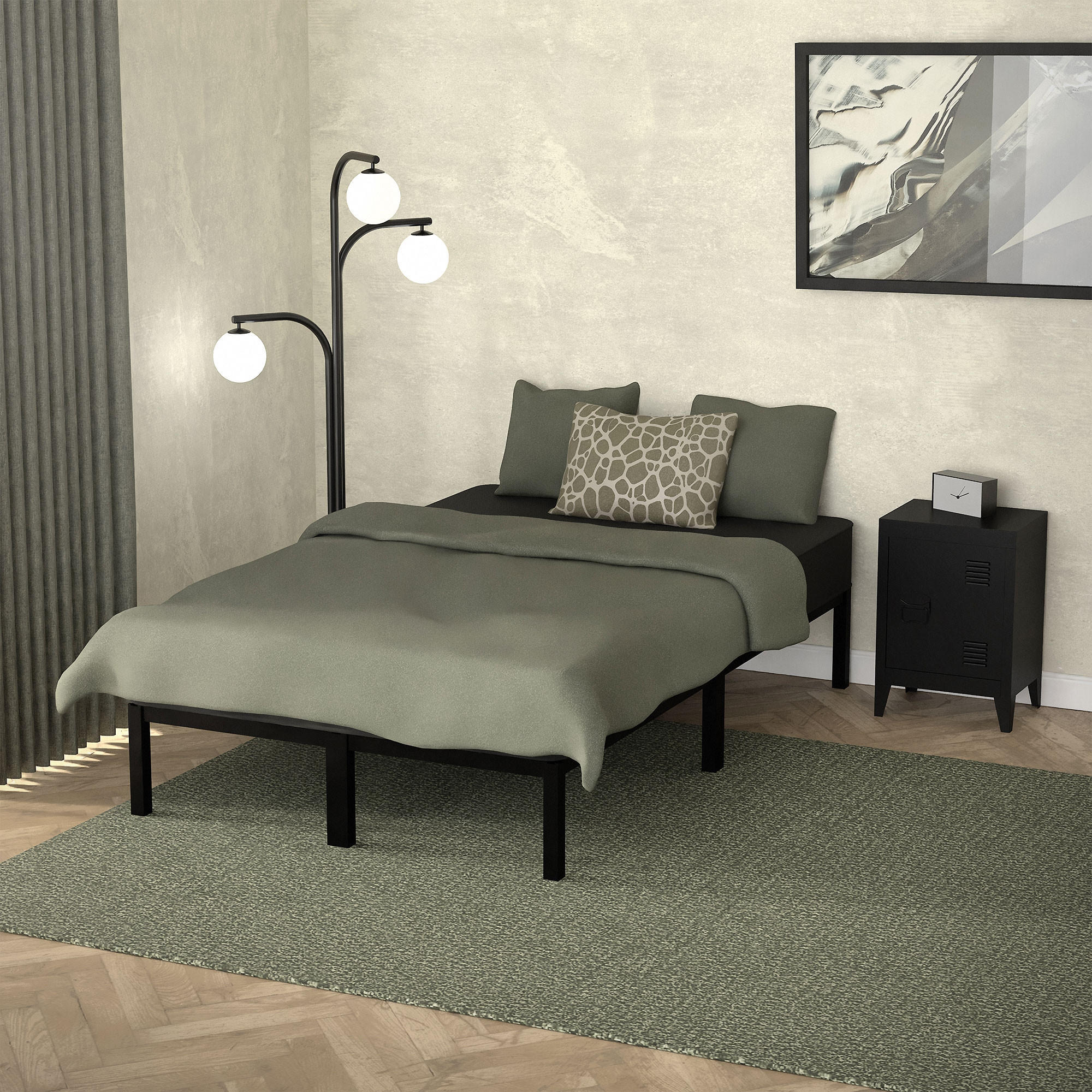 METALLBETT 120/200cm - Schwarz, Metall (120/200cm) - ML-DESIGN