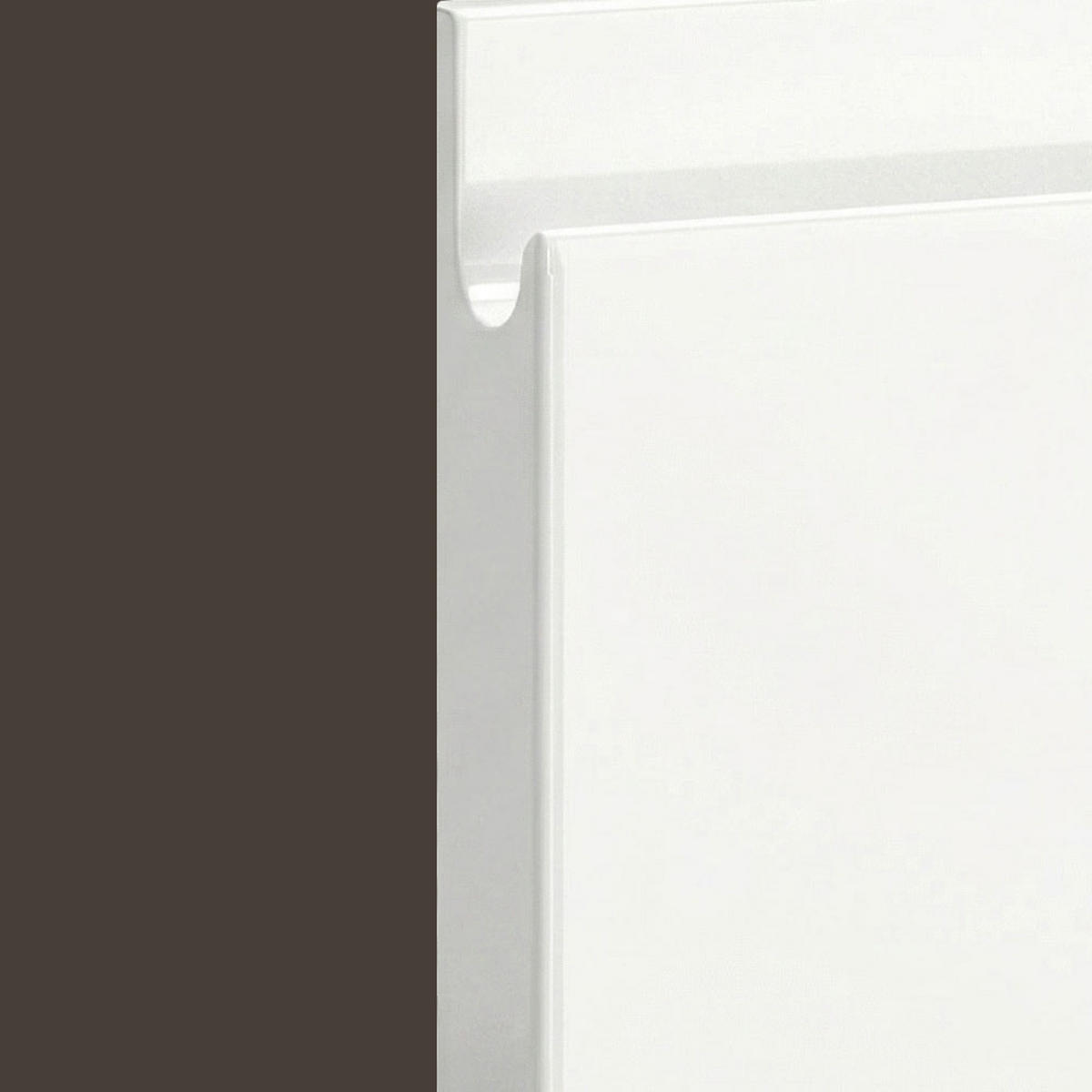 HÄNGESCHRANK Florence W4/50 Lava / RAL 9003 signalweiß HG 50 / 32,5 / 96cm - Türanschlag links - Dunkelgrau/Weiß Hochglanz, Holz/Holzwerkstoff (50/96/32.5cm) - Feldmann-Wohnen