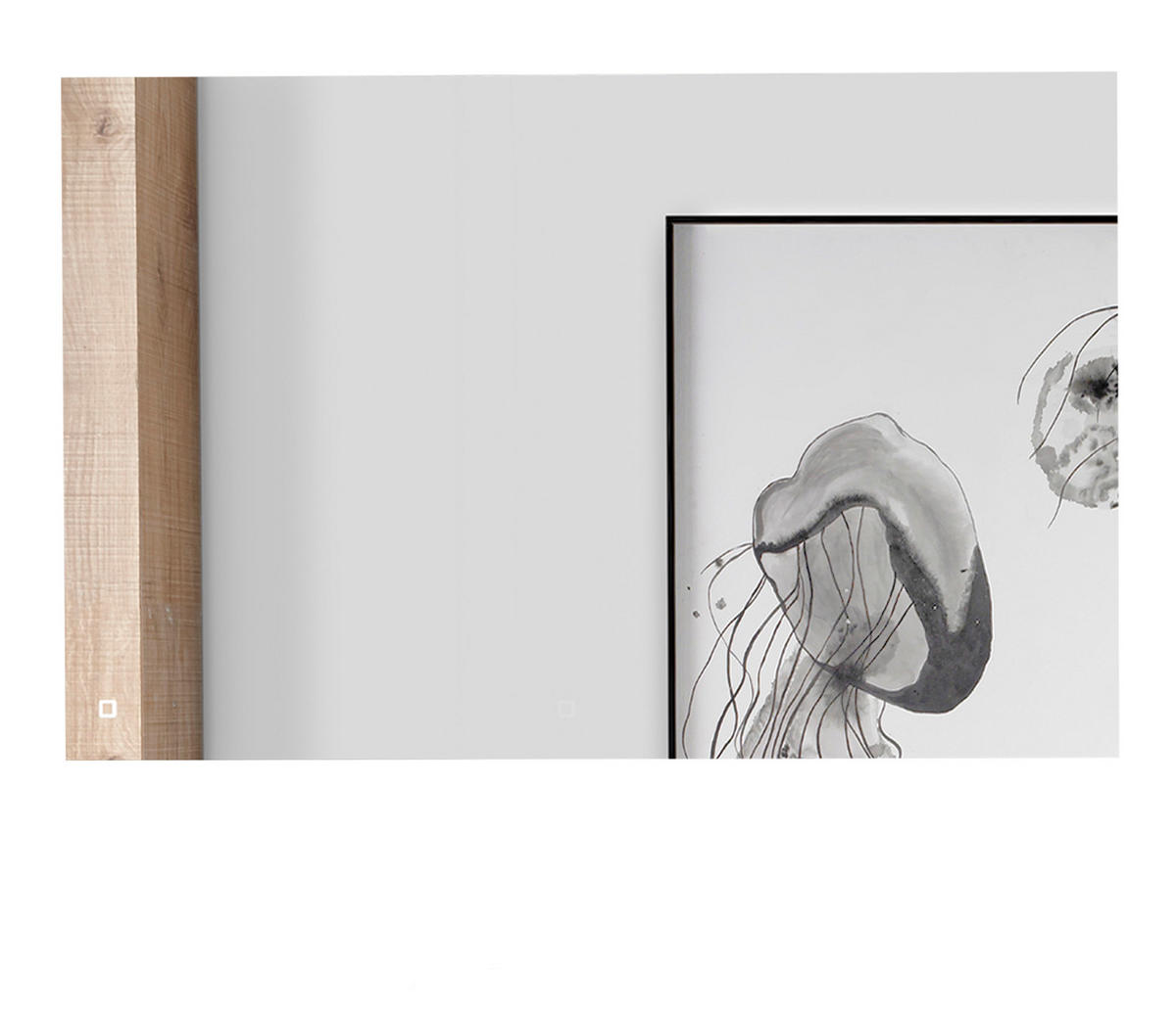 BADSPIEGEL mit LED Beleuchtung und Touchschalter, Wandspiegel 100 cm - Weiß, Glas (100/54/3cm) - Furn.Design