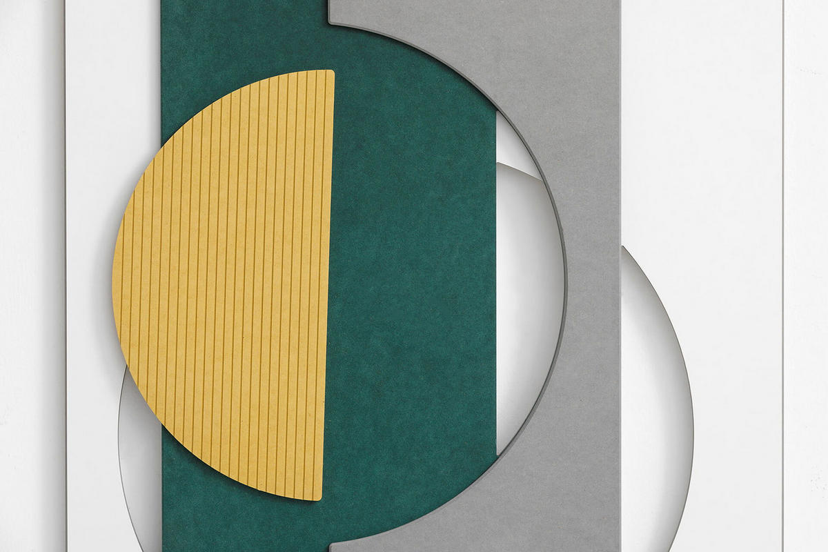 HOLZBILD Petrol 50/74,5 cm - Petrol/Weiß, Holz (4.65/74.5cm) - KUNSTLOFT