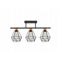 DECKENLEUCHTE EDISON II - Goldfarben/Schwarz, Metall (20/72/32cm) - kiki design