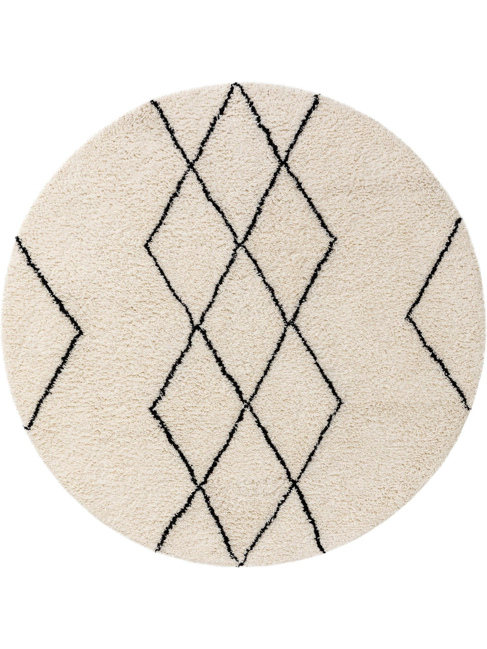WOLLTEPPICH rund Berber Cream ø 100 cm rund - Creme, Textil (100/100cm) - benuta Pure