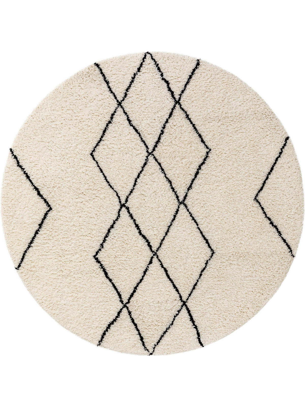 WOLLTEPPICH rund Berber Cream ø 100 cm rund - Creme, Textil (100/100cm) - benuta Pure