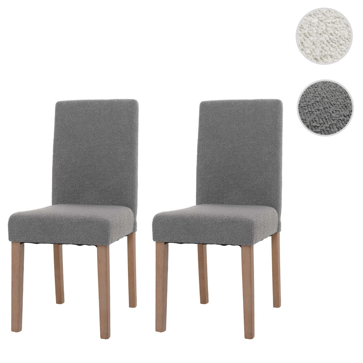 ESSZIMMERSTUHL Grau 2er-Set - Grau, Textil (42/90/50cm) - MCW