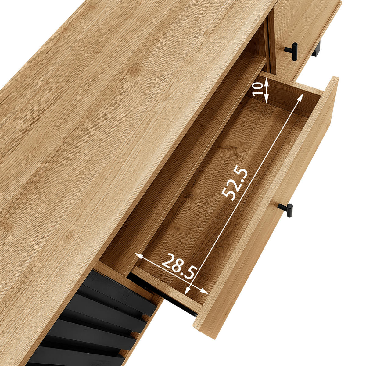 TV-ELEMENT-SET 170/40/50,5 cm mit Sideboard, Couchtisch und LED-Beleuchtung - Schwarz, Holzwerkstoff (100/45/60cm) - BEAOK