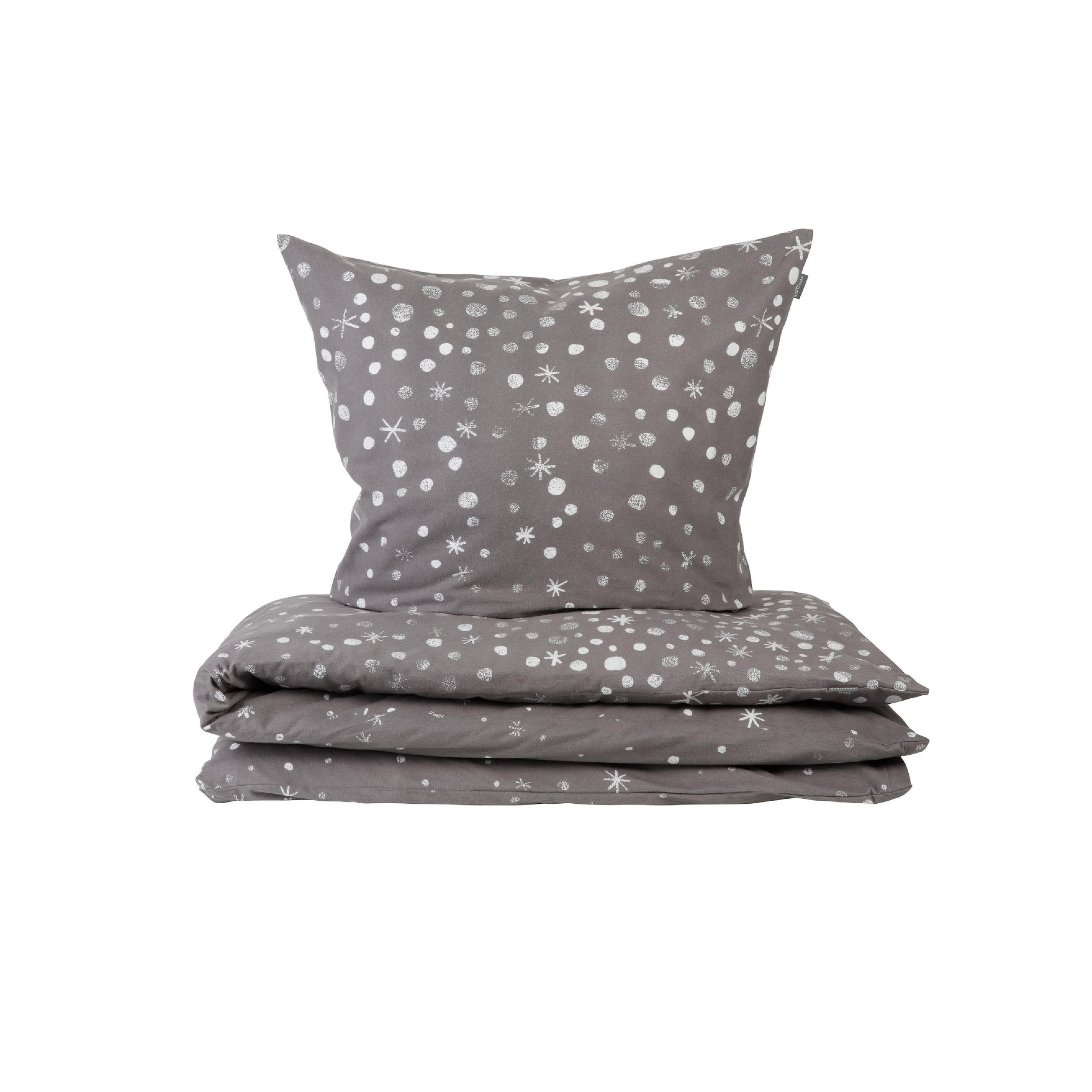 BETTWÄSCHESET Runa - Feinbiber - 2-teilig - 155 x 220 cm - Grau - Grau, Textil (155/220cm) - SCHIESSER