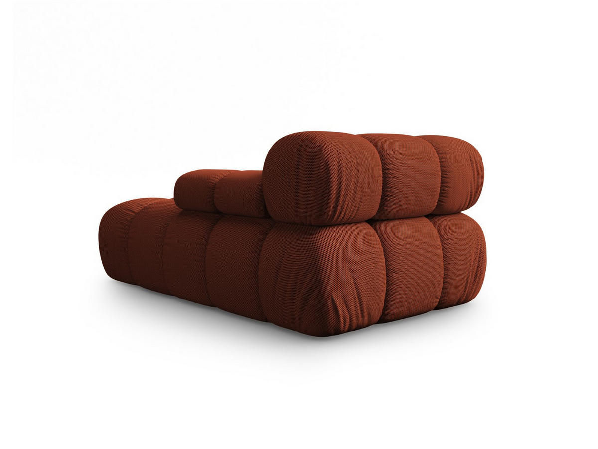 CHAISELONGUE rechts Bellis aus 3D-Stoff ziegelstein - Orange, Textil (94/70/155cm) - Micadoni