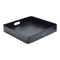 TABLETT Eggy Schwarz - Schwarz, Metall (40/7/40cm) - LOFT42