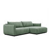 ECKSOFA TAUER 5-Sitzer, mintgrün - Schwarz/Mintgrün, Holzwerkstoff/Kunststoff (292/174cm) - Courtois Laville