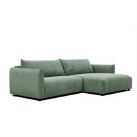 ECKSOFA TAUER 5-Sitzer, mintgrün - Schwarz/Mintgrün, Holzwerkstoff/Kunststoff (292/174cm) - Courtois Laville