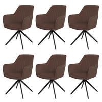 ESSZIMMERSTUHL Braun 6er-Set - Braun, Textil (58/87/55cm) - MCW