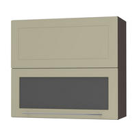 KÜCHENHÄNGESCHRANK Kvantum W8BS/80 Vanille Matt / Lava Matt 80 / 32,5 / 72cm - Dunkelgrau/Creme, Holz/Holzwerkstoff (80/72/32.5cm) - Feldmann-Wohnen