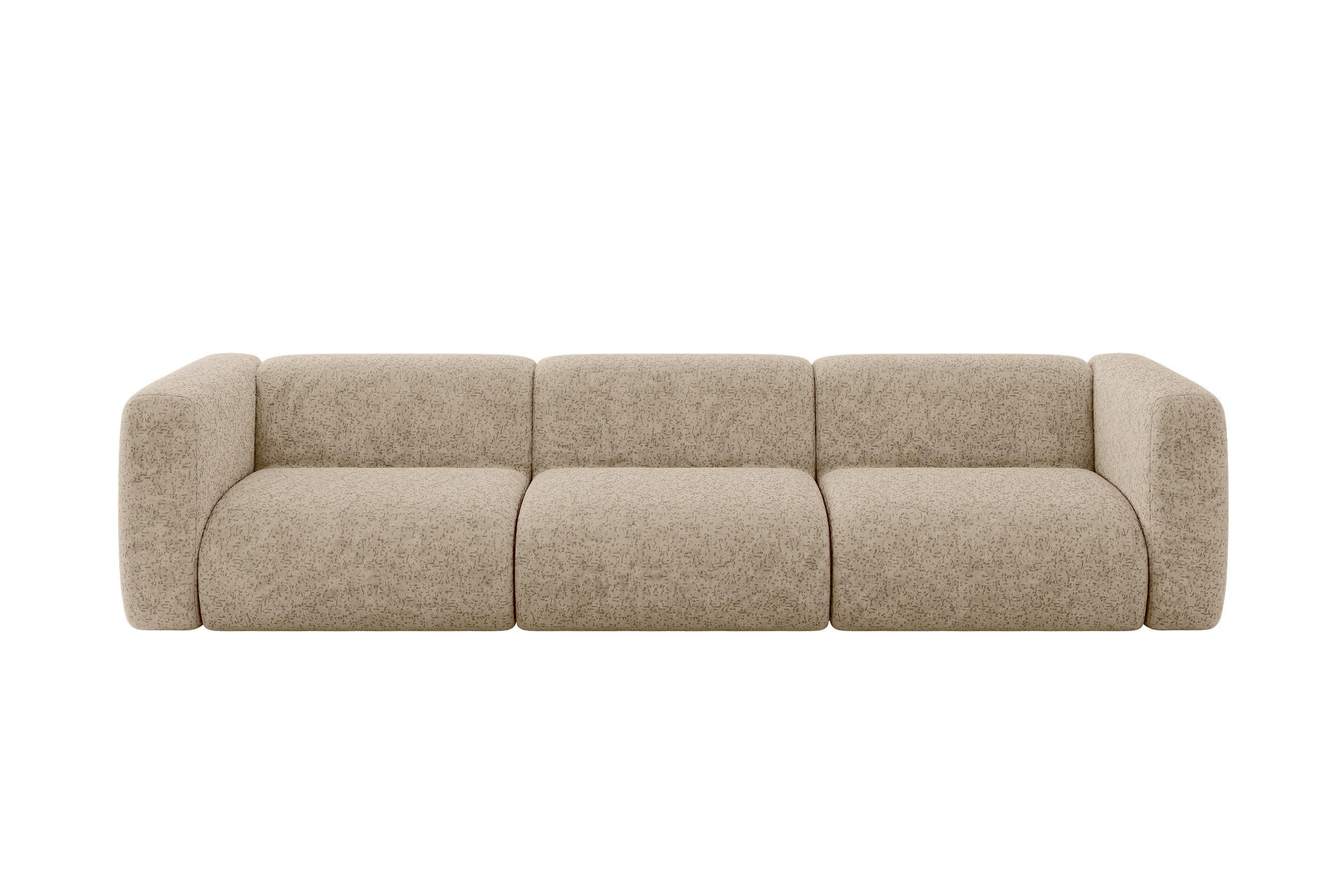 ALTDECOR MODULÁRNÍ pohovka MIRA-S2, 3místná, 319 × 89 × 70 cm, hnědá, velur