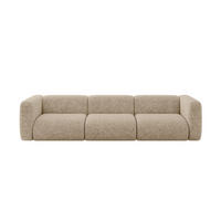 MODULÁRNÍ pohovka MIRA-S2, 3místná, 319 × 89 × 70 cm, hnědá, velur - černá/hnědá, kompozitní dřevo/textil (319/70/89cm) - ALTDECOR