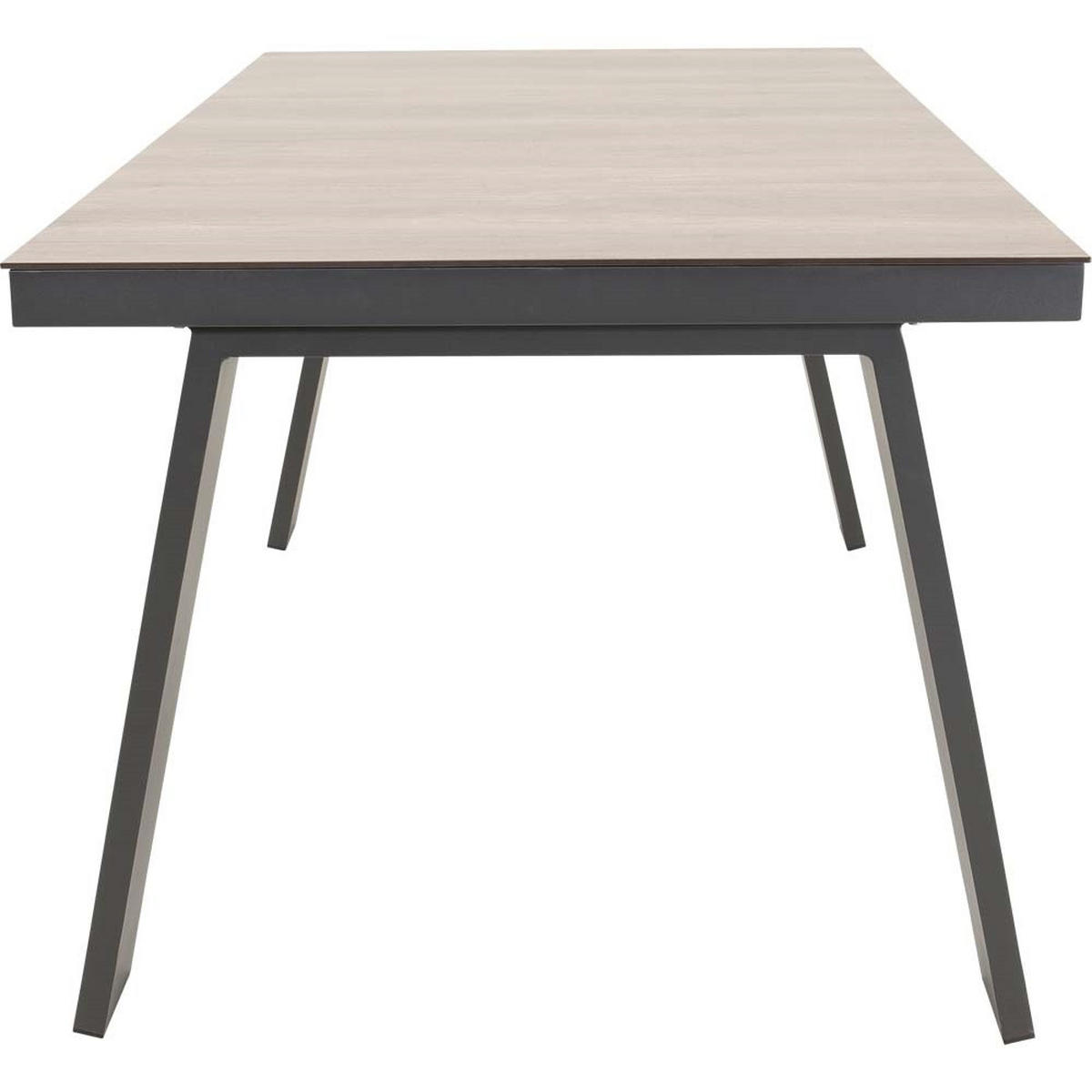 GARTENTISCH Estoril - Grau - 150/90/75 cm - Grau, Metall (150/90/75cm) - Lesli Living