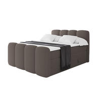 BOXSPRINGBETT mit Matratze H3/H4 - NINA-Z KING - 160x200 cm Braun - Braun, Holzwerkstoff (160/200cm) - ALTDECOR