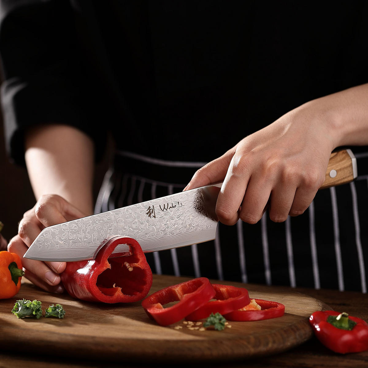 KIRITSUKEMESSER 18 cm - Braun, Metall (30cm) - Wakoli