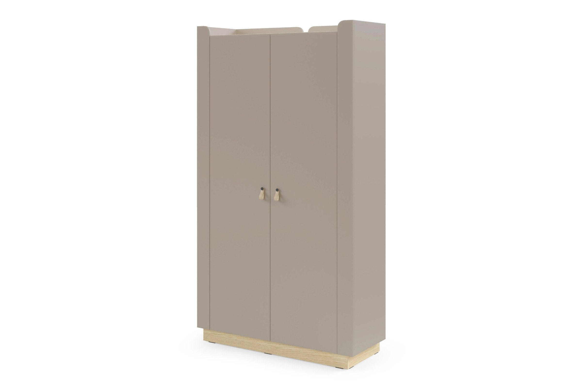 KINDERKLEIDERSCHRANK SOVI 01 110 / 201 / 52 cm in Porcini / Eiche Mavelie - Greige/Eichefarben, Holzwerkstoff (110/201/52cm) - Deine Möbel 24