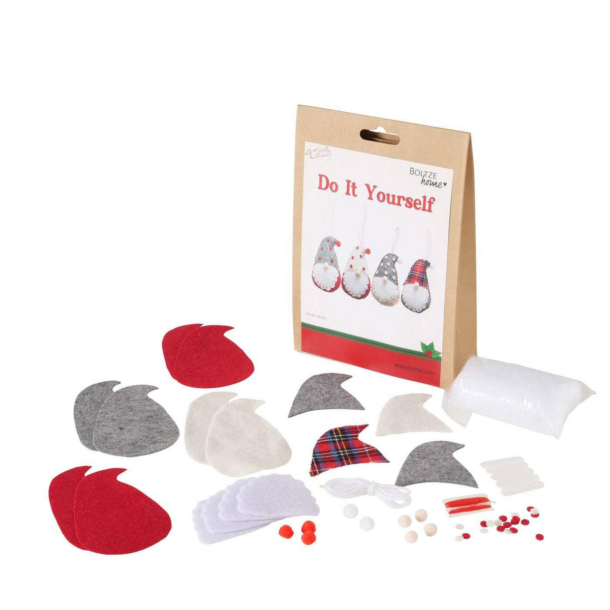 DEKORATIONSSET DIY Zwerge - Multicolor, Textil (5/22/15cm) - Boltze Home