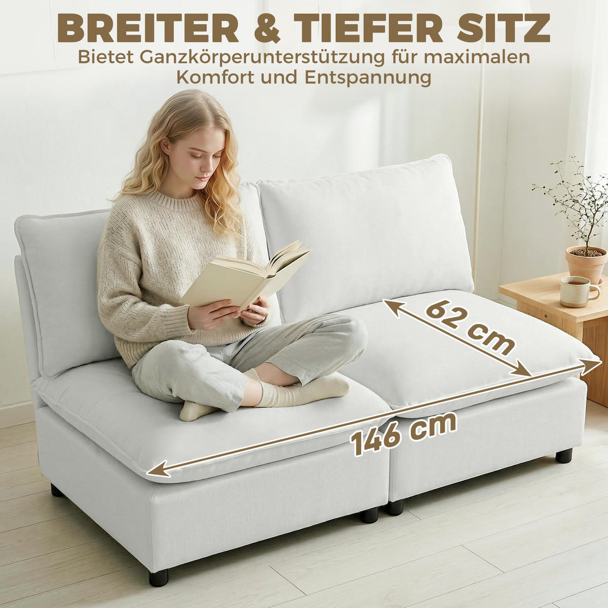 2-SITZER-SOFA Kunstleder Grau - Schwarz/Grau, Kunststoff (85/78/146cm) - HOMCOM