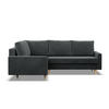 ECKSOFA LINKS MIT SCHLAFFUNKTION BLANK, Dunkelgrau - Dunkelgrau, Textil (223/172cm) - Mebligo