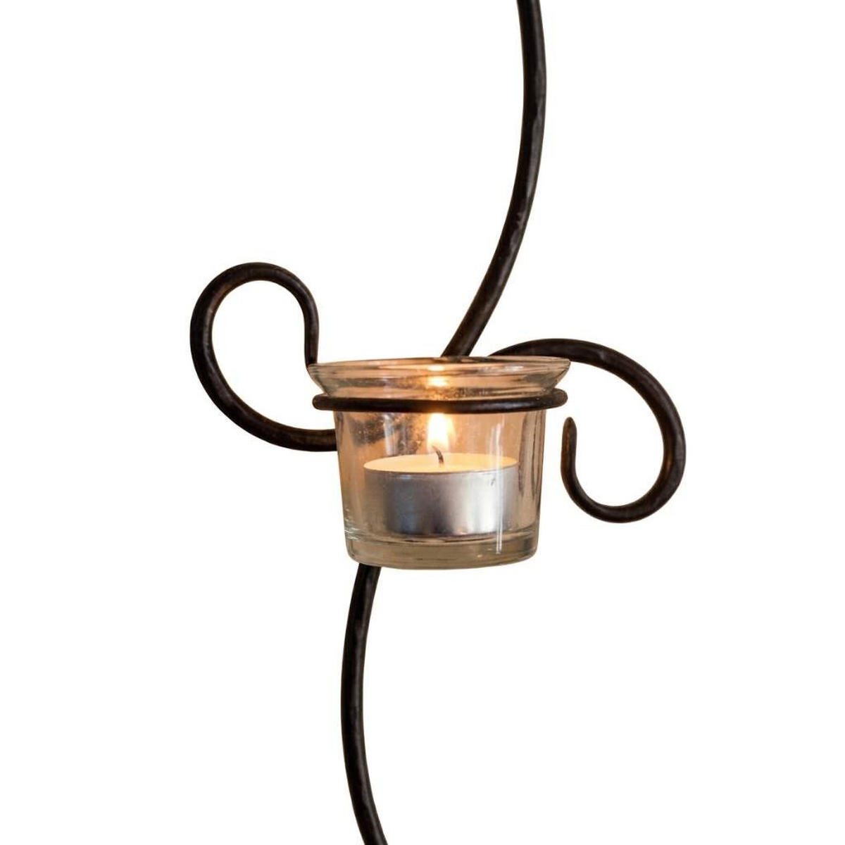 WANDTEELICHTHALTER 3-flammig Metall Schwarz 15/7/68 cm - Schwarz, Metall (68cm) - DanDiBo