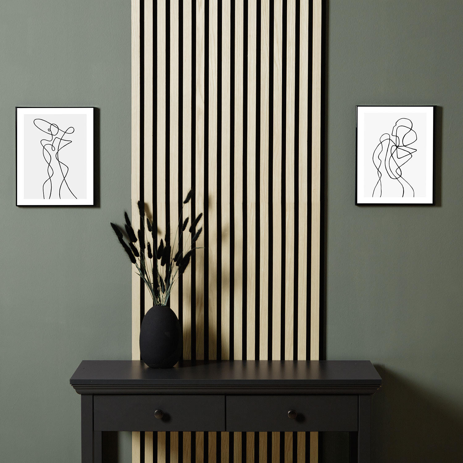 AKUSTIKPANEEL 60/120 cm 4 er-Set Creme - Creme, Holz (60/120/3cm) - Homestyle4u