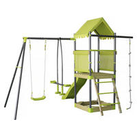 SPIELTURM AUS METALL Sohane Grün - Grün, Metall (317/248/260cm) - Habitat Garten