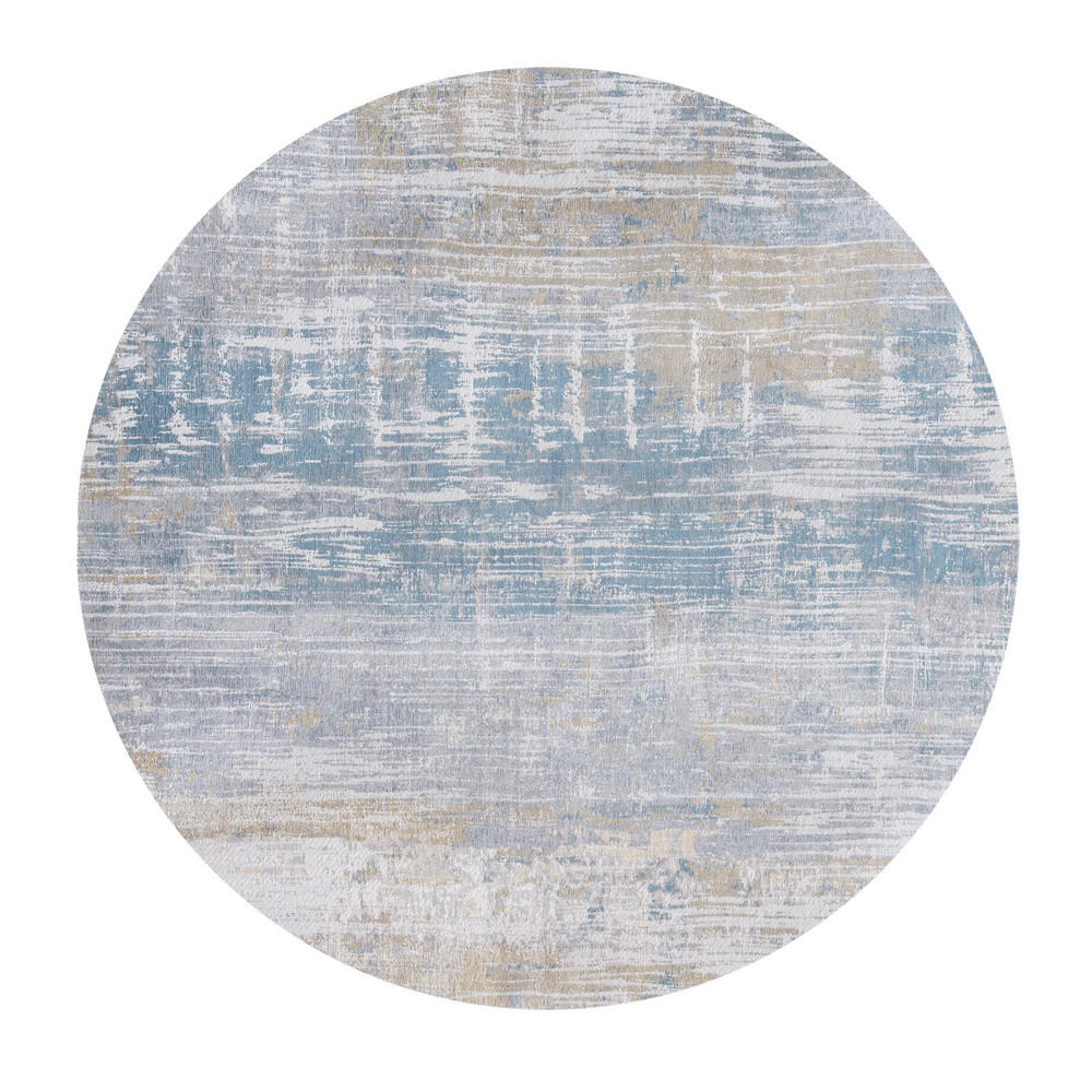 TEPPICH Long Island Blu Atlantic 240/240 cm - Blau, Textil (240/240cm) - Louis De Poortere