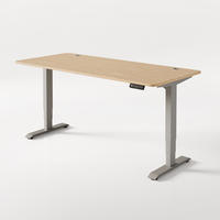 SCHREIBTISCH Elektrisch Höhenverstellbarer HomePro 180x80cm Grau/Bambus mit Memory-Funktion, Anti-Kollisions Technologie - Hellgelb/Grau, Holz (80/180/63.5cm) - Desktronic