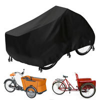 LASTENFAHRRAD Abdeckung wetterfest 420D Oxford Gewebe - Schwarz, Textil (100/100/220cm)