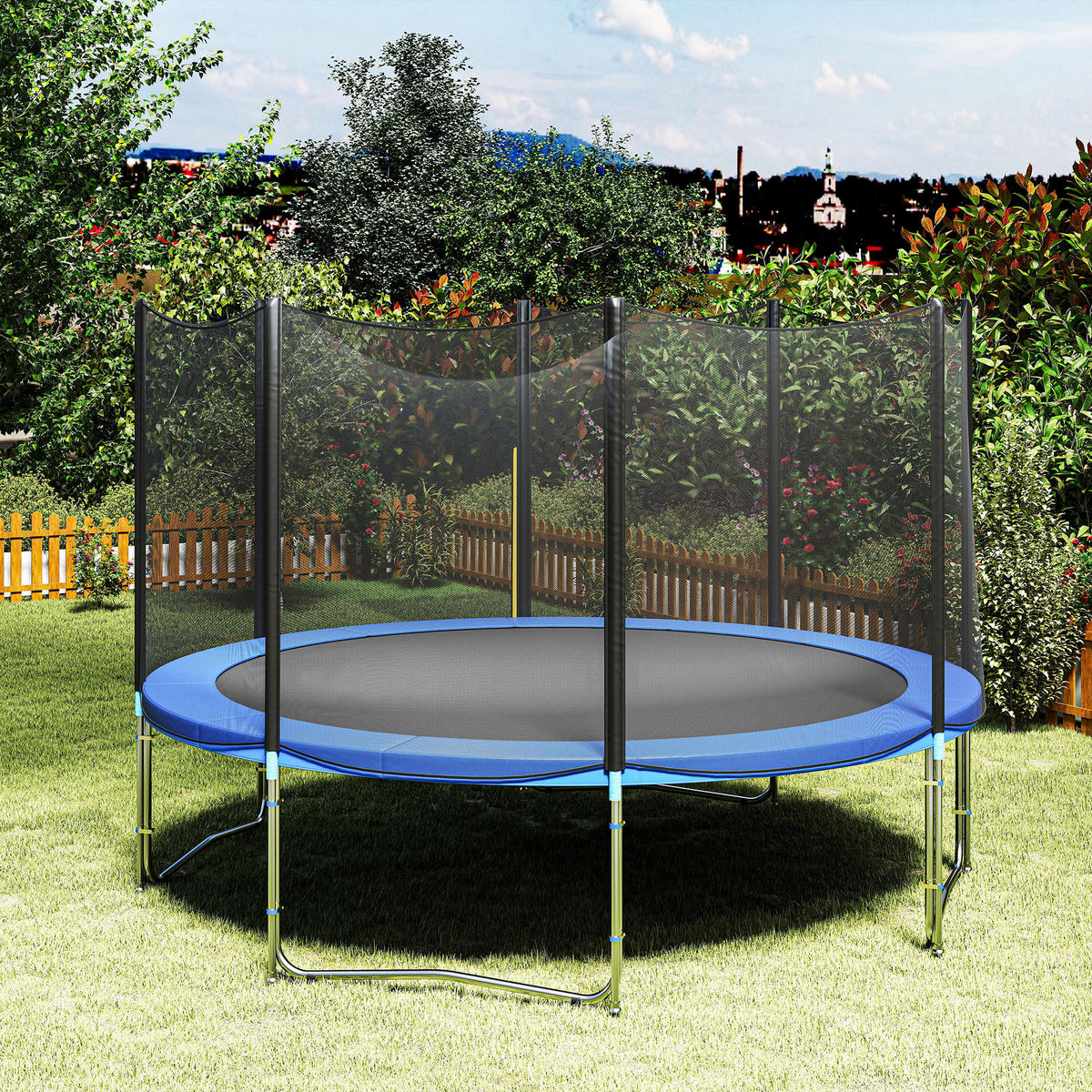 RANDABDECKUNG, PVC, Blau, Ø366 cm - Blau, Kunststoff (366/366cm) - HOMCOM