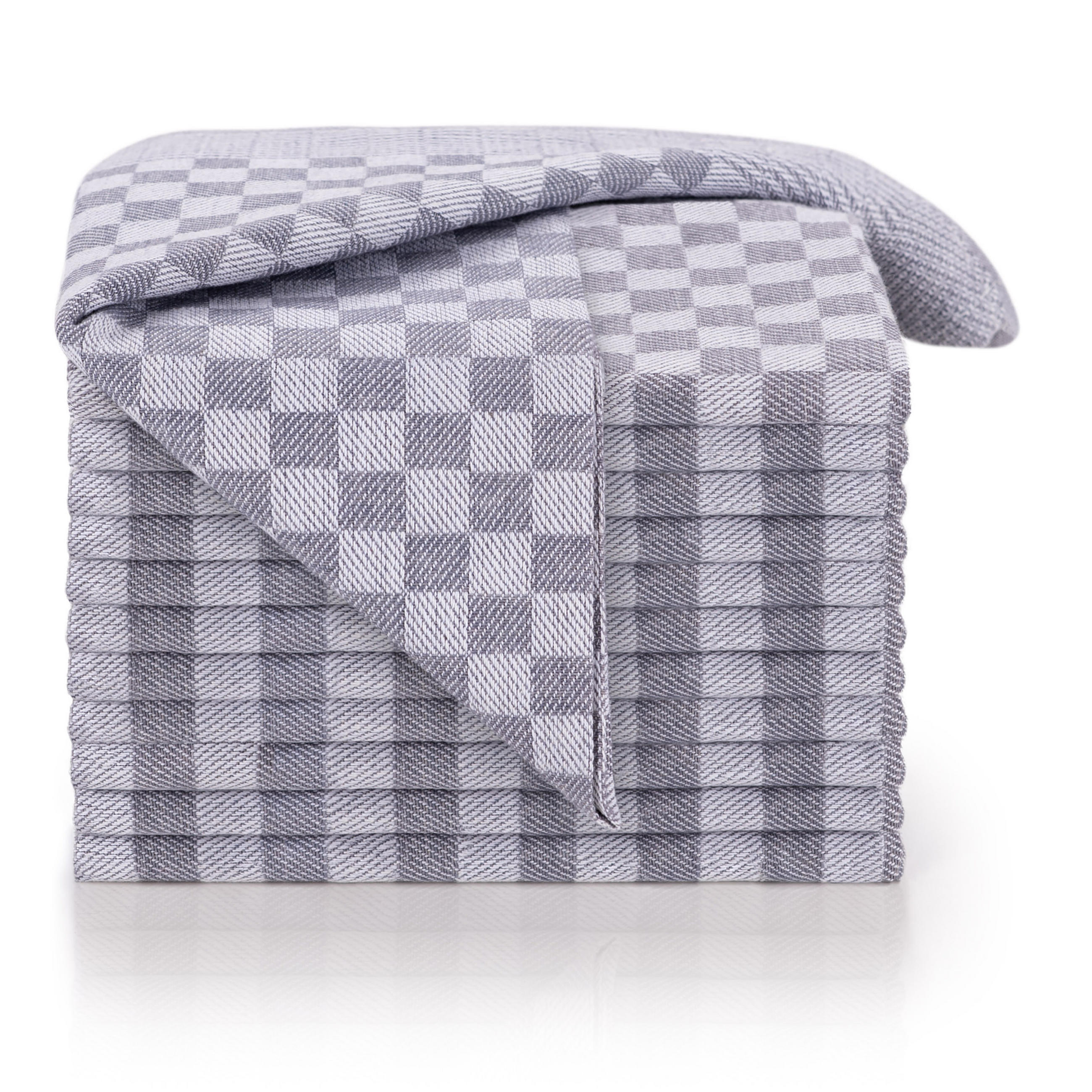 GESCHIRRTUCH Markus 5er-Set, 50/70 cm, 100% Baumwolle, kariert - Grau, Textil (50/70cm) - Blumtal